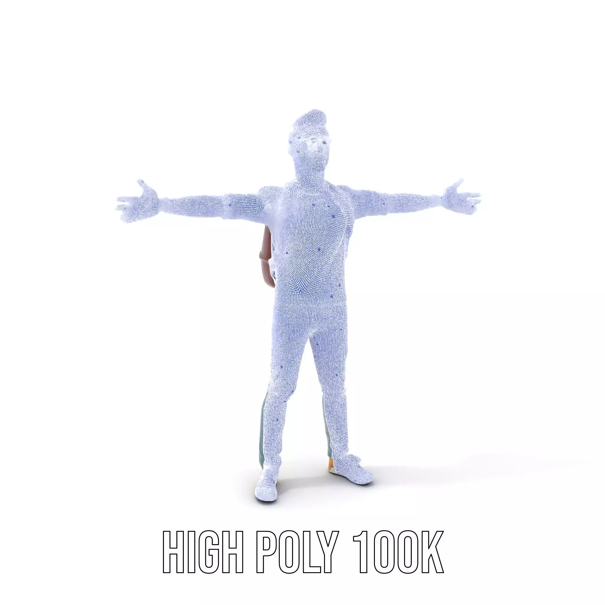 Casual Young Man with Glasses Model Pack Low-poly 3D model_5