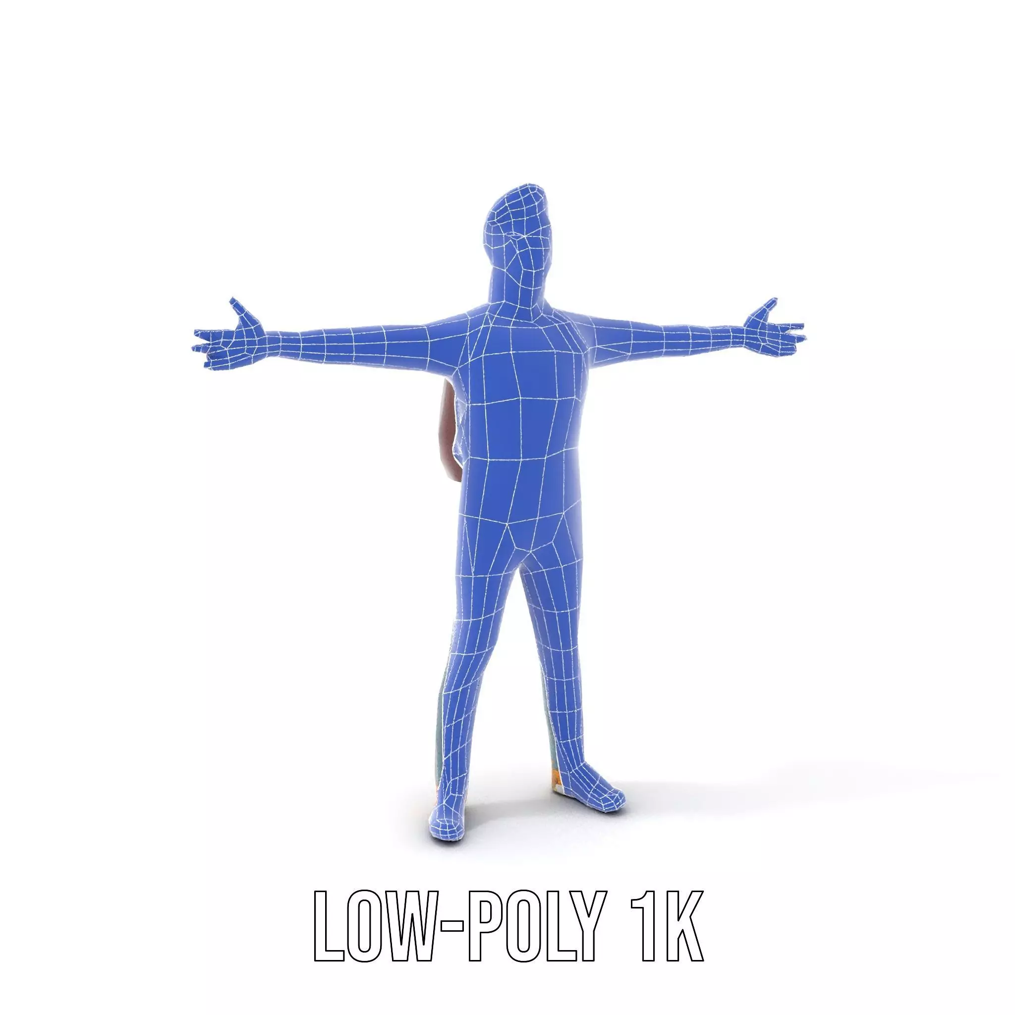 Casual Young Man with Glasses Model Pack Low-poly 3D model_15