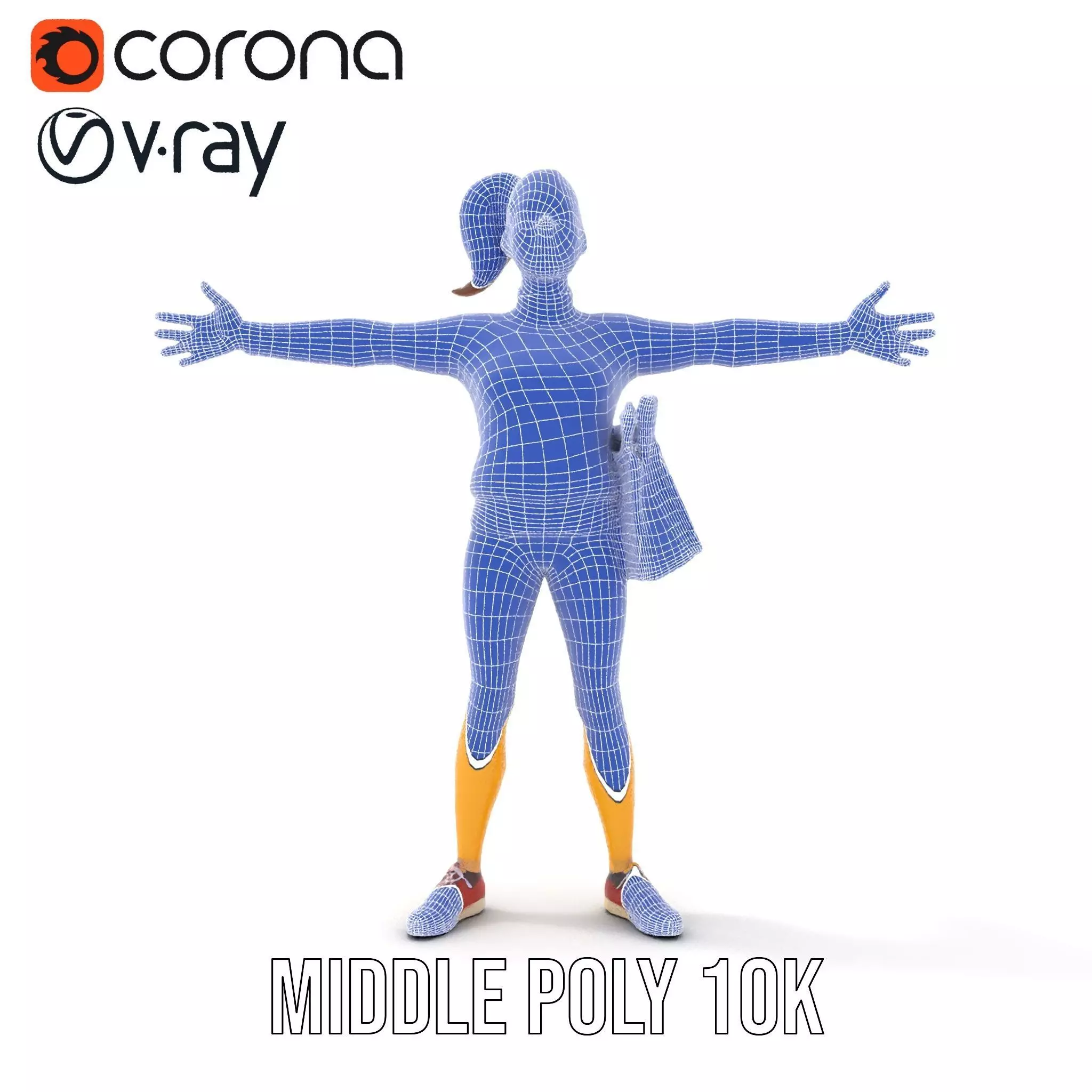 Cartoon Character in Sweater Model Pack Low-poly 3D model_30