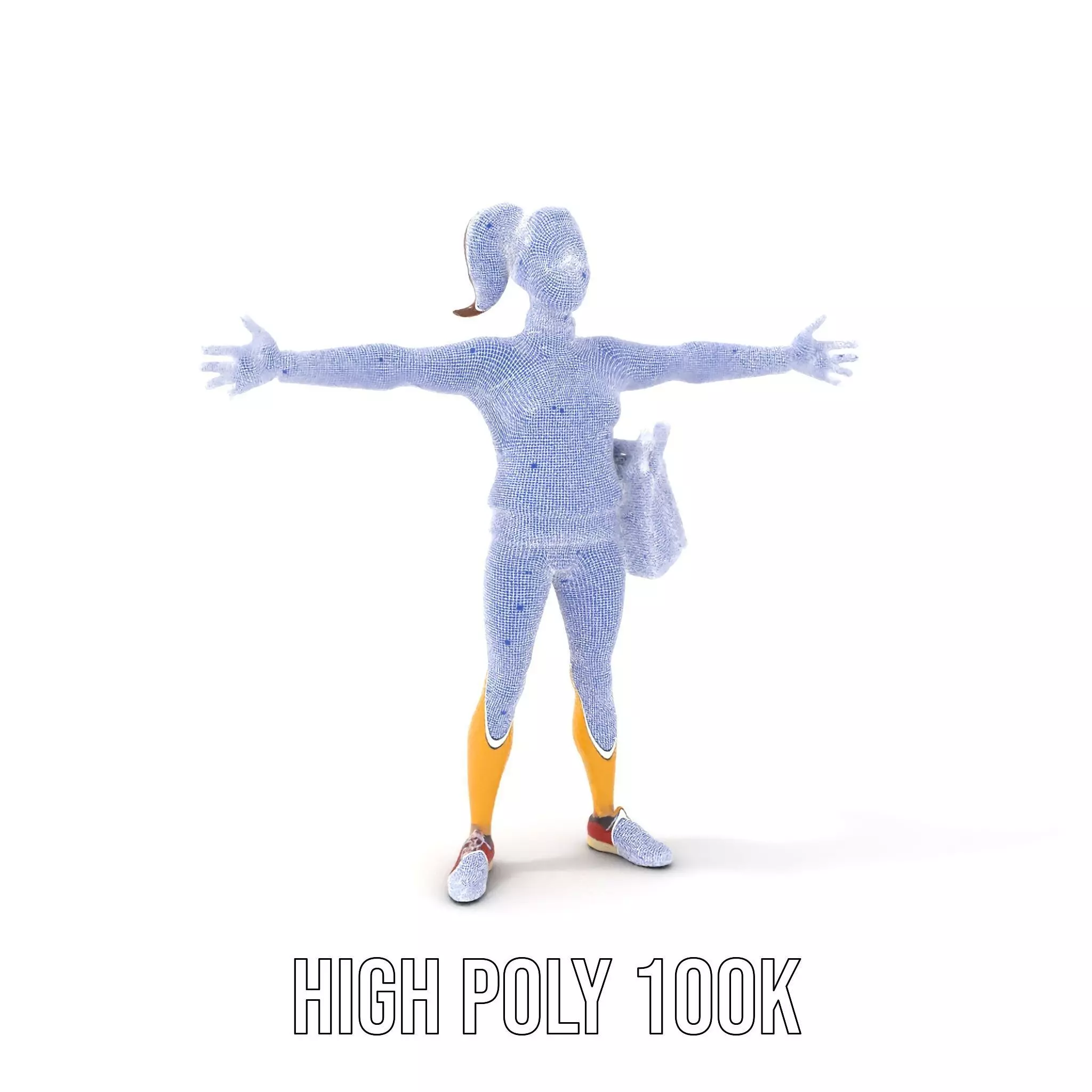 Cartoon Character in Sweater Model Pack Low-poly 3D model_5