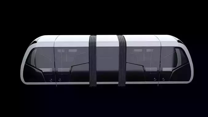futuristic train vagon Free 3D model