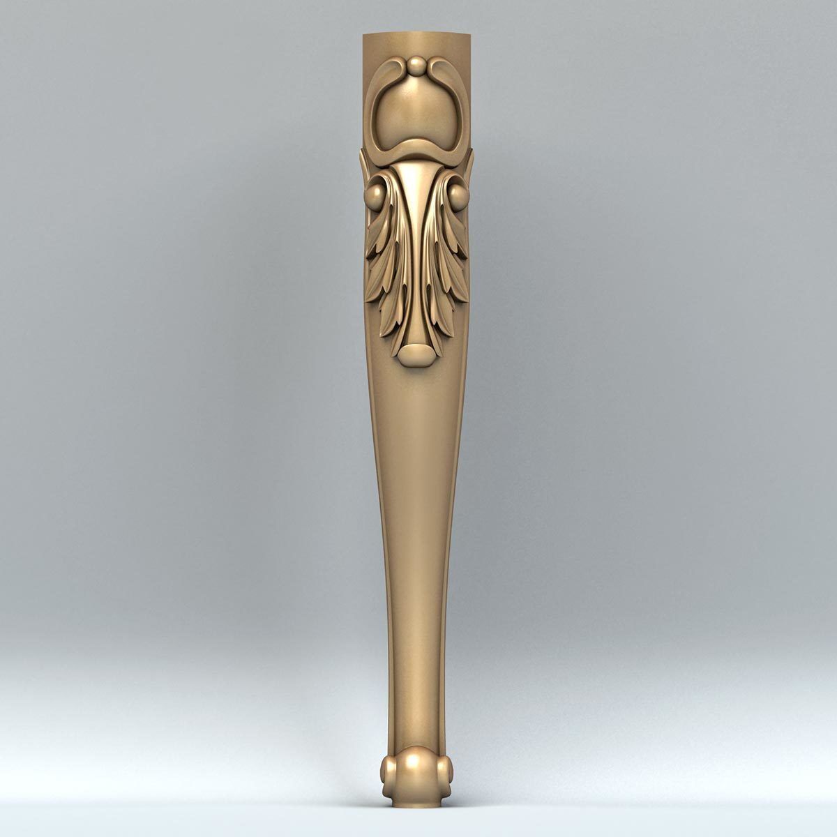 Furniture leg 006 3D model_2