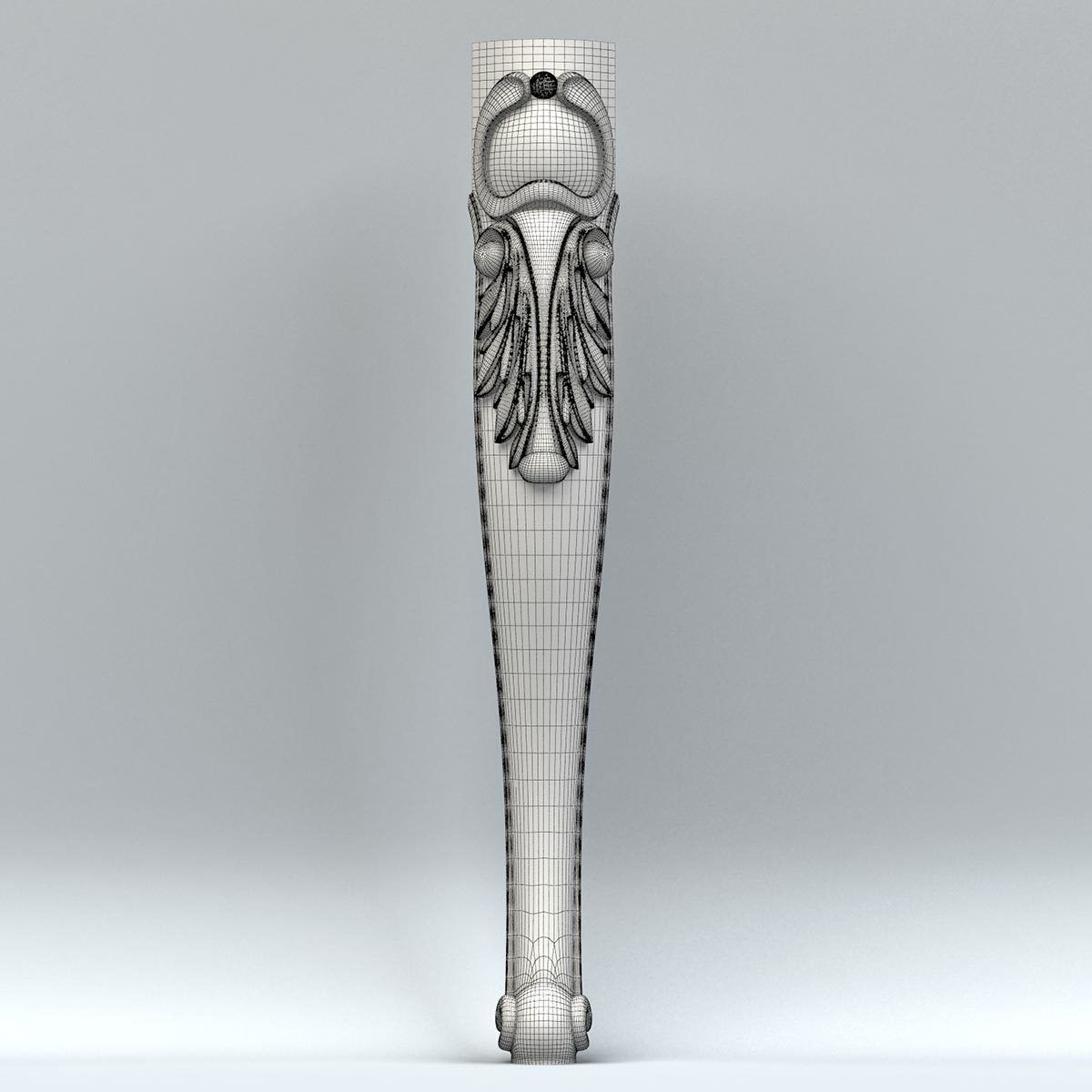 Furniture leg 006 3D model_5