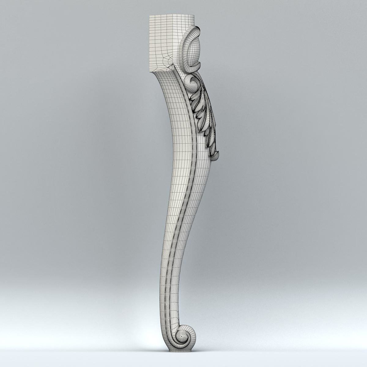 Furniture leg 006 3D model_6