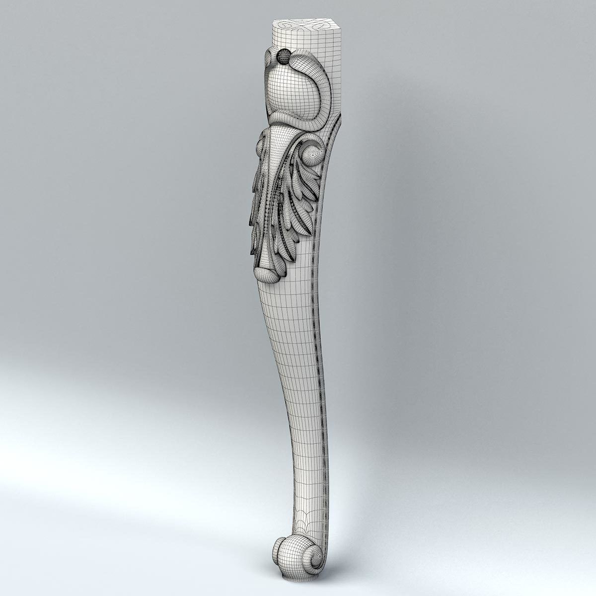 Furniture leg 006 3D model_7