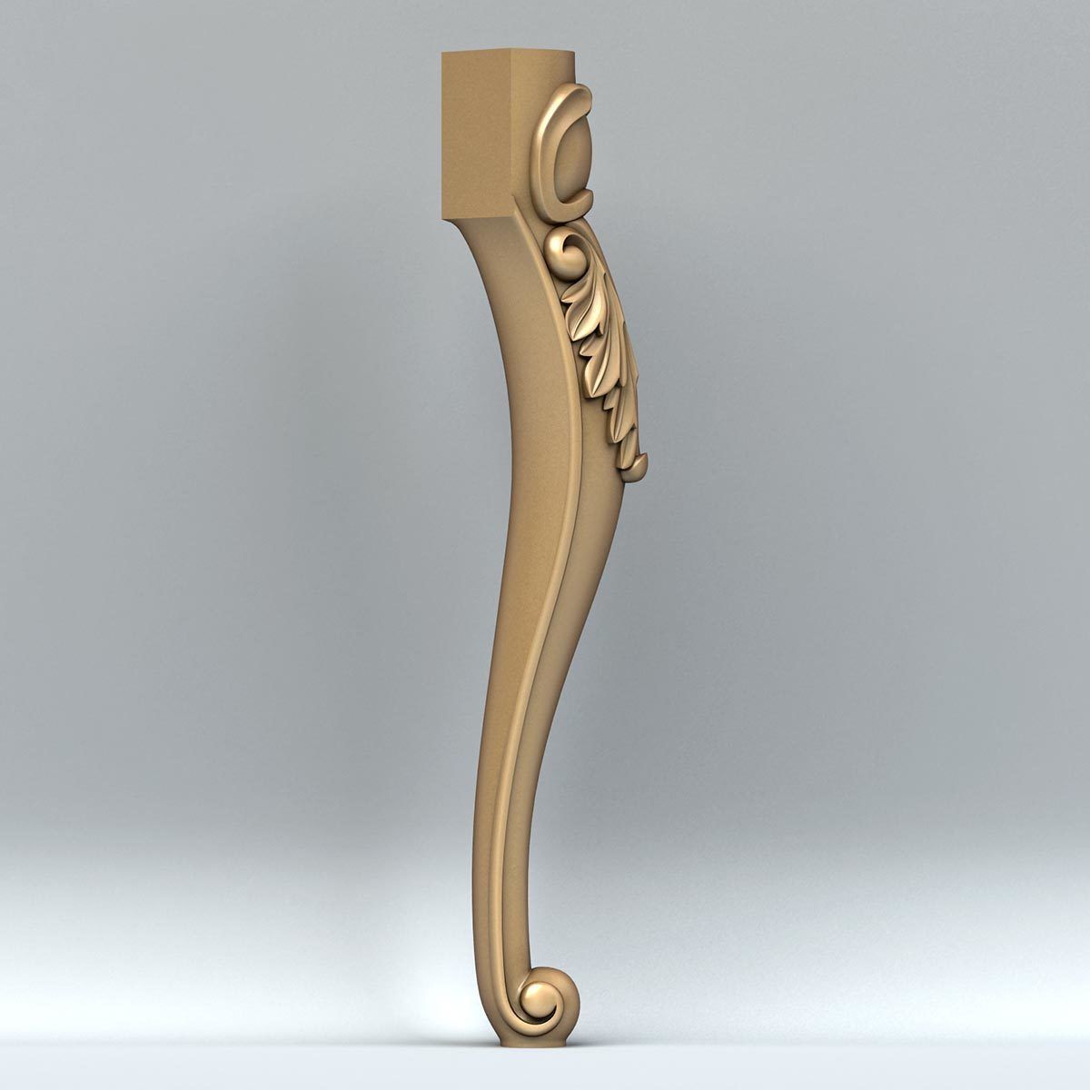 Furniture leg 006 3D model_3