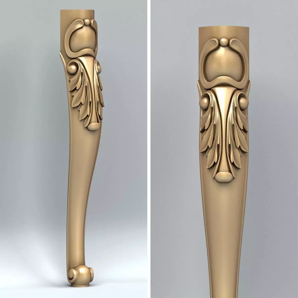 Furniture leg 006 3D model_0