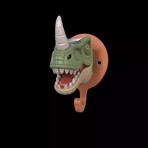 Dino Head Wall Hook 3D print model_15