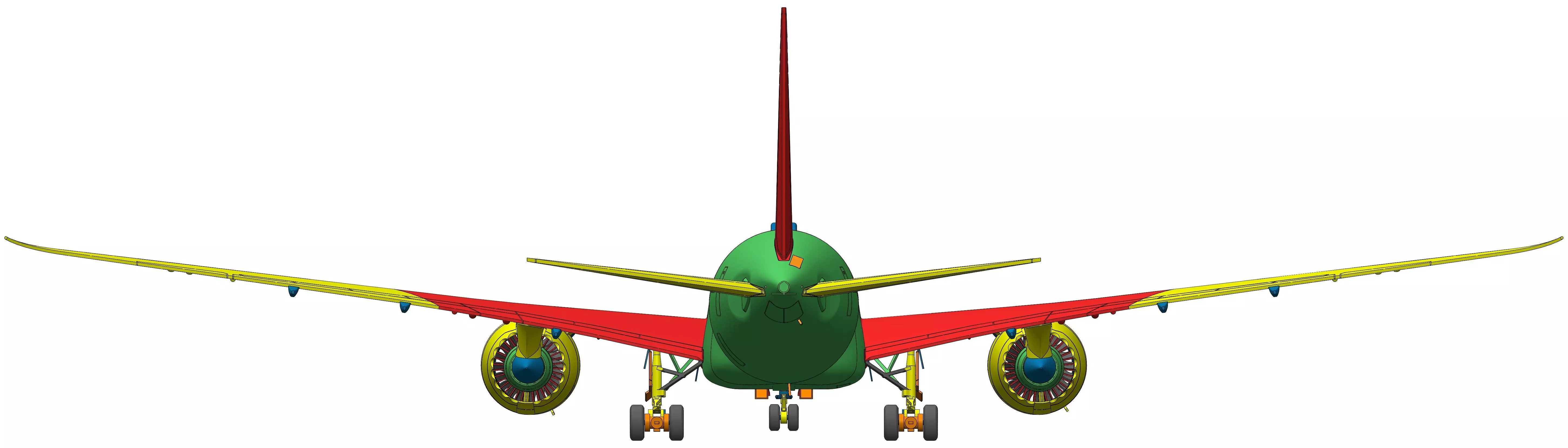 141221-9 Model kit Boeing 787-9 Trent Down 3D print model_4