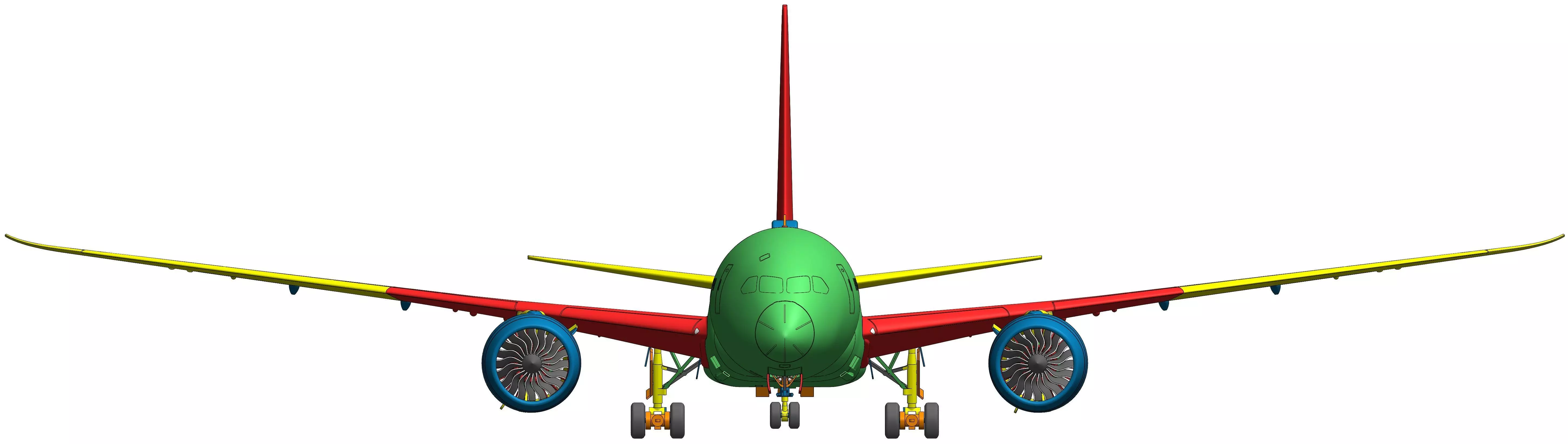 141221-9 Model kit Boeing 787-9 Trent Down 3D print model_2