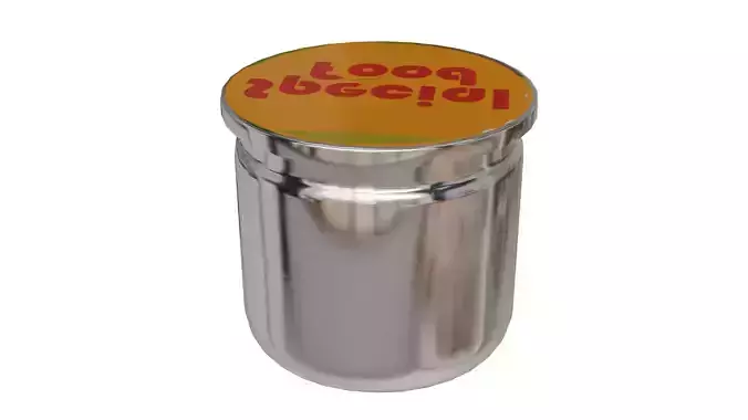 Aluminium  Rounded Tin Can with Lid