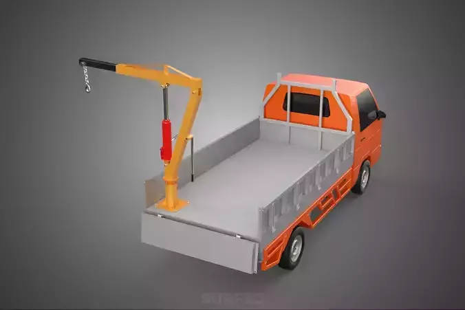 TAILGATE REAR GATE HYDRAULIC JACK LIFT HOIST CRANE PICKUP TRUCK 3D model