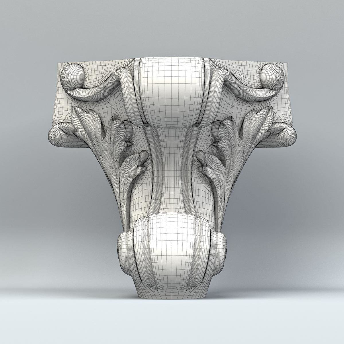 Furniture leg 007 Free 3D model_4