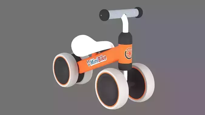 Childrens balance bike 3D Model 3D model