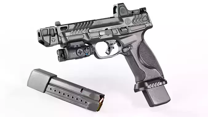 SMITH AND WESSON MP 20 SPEC SERIES RIGGED Low-poly 3D model