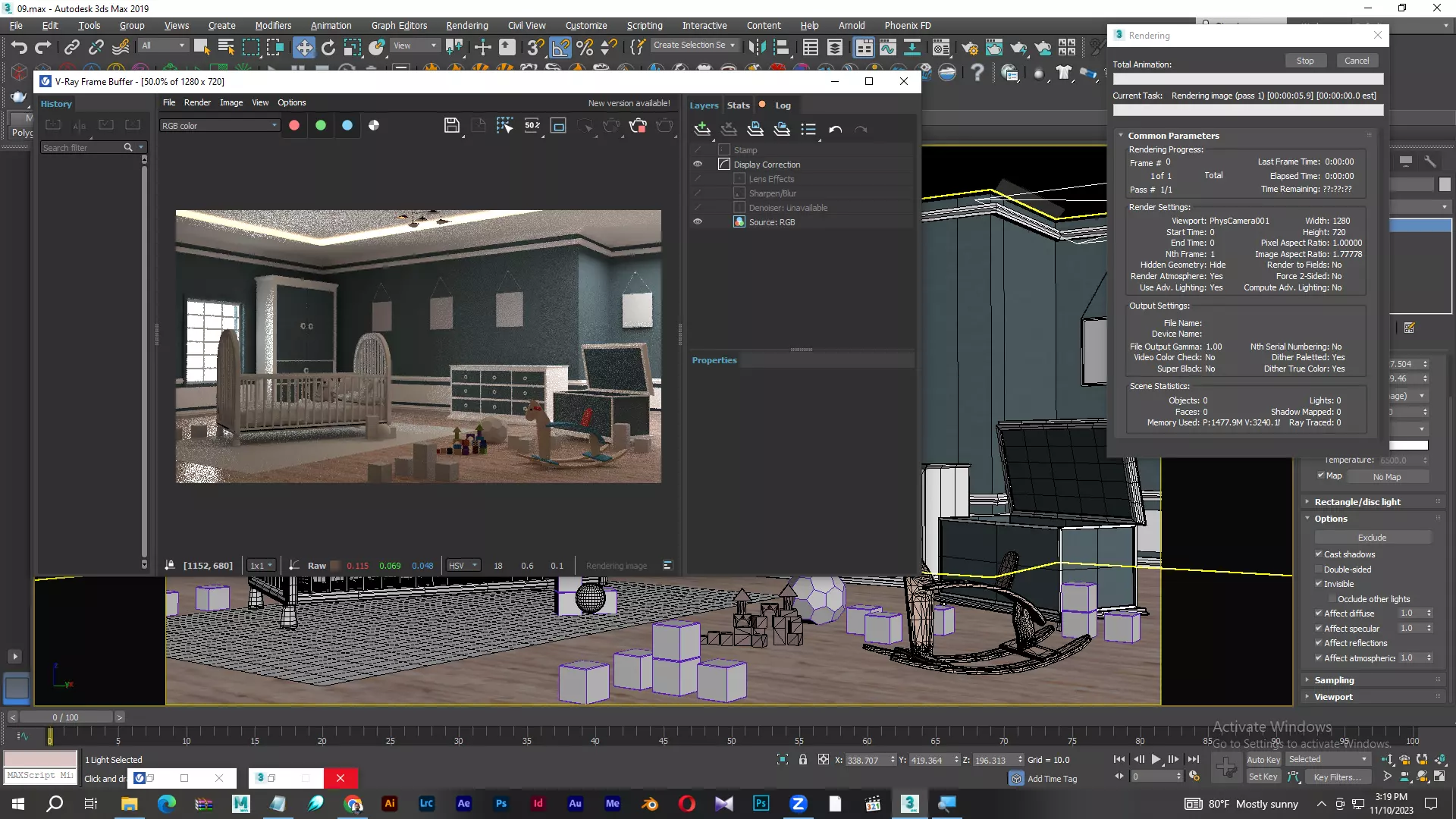 Baby Room 3D model Low-poly 3D model_9