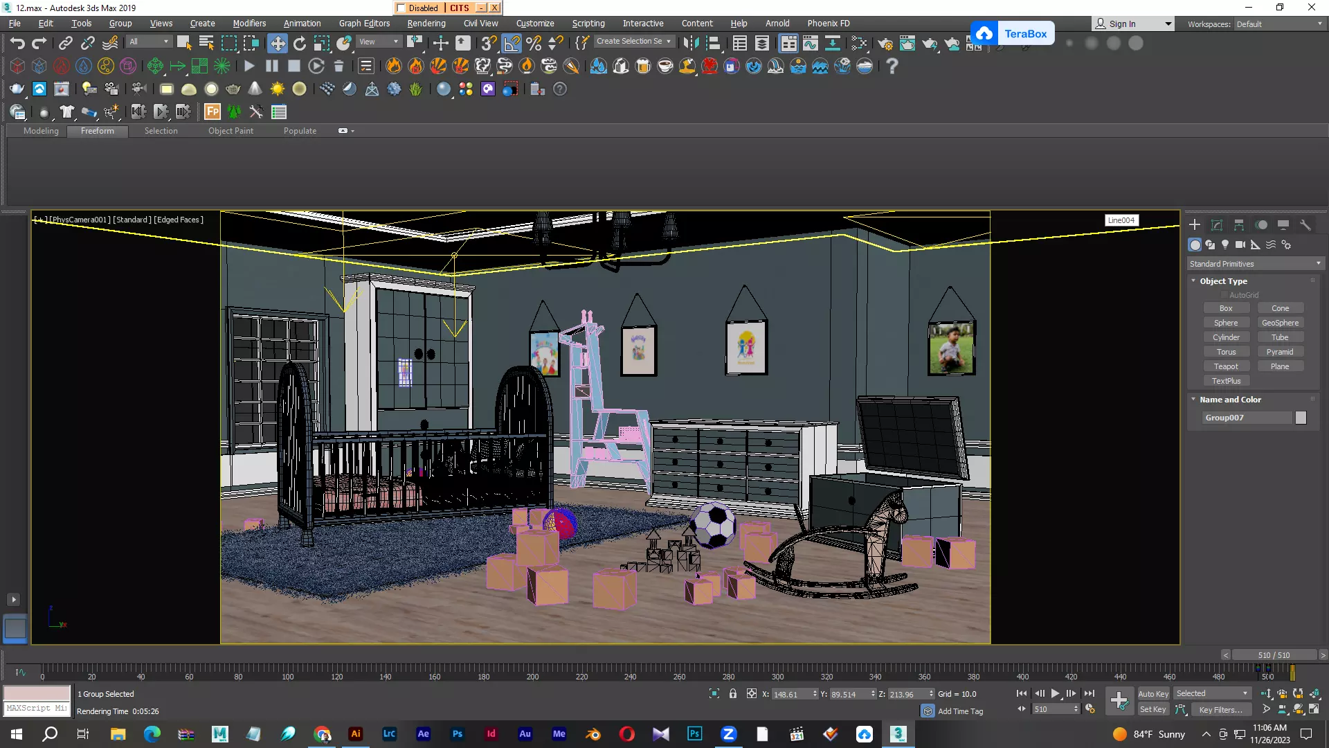 Baby Room 3D model Low-poly 3D model_10