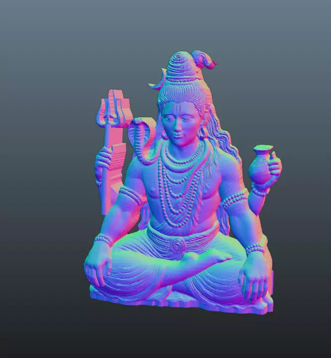 Mahadev Shiva 3D Model  3D print model_11
