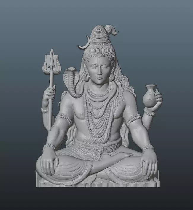 Mahadev Shiva 3D Model  3D print model_4