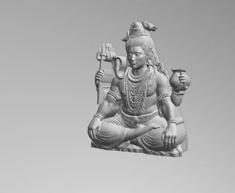 Mahadev Shiva 3D Model  3D print model_12