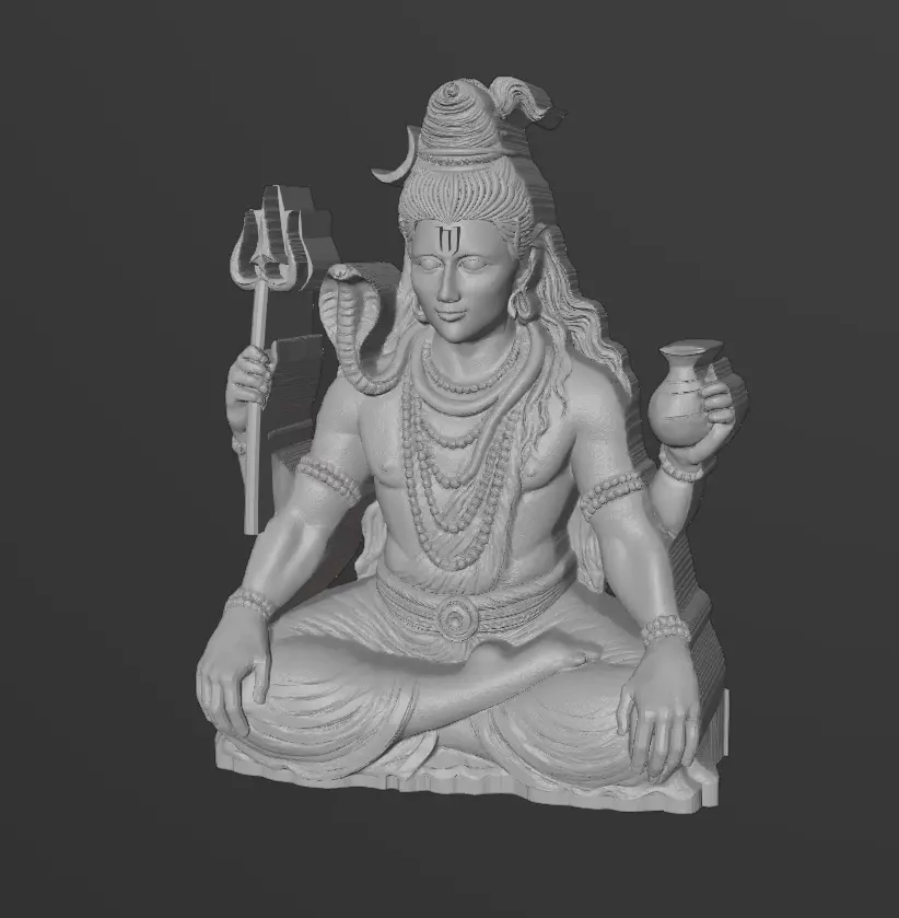 Mahadev Shiva 3D Model  3D print model_22