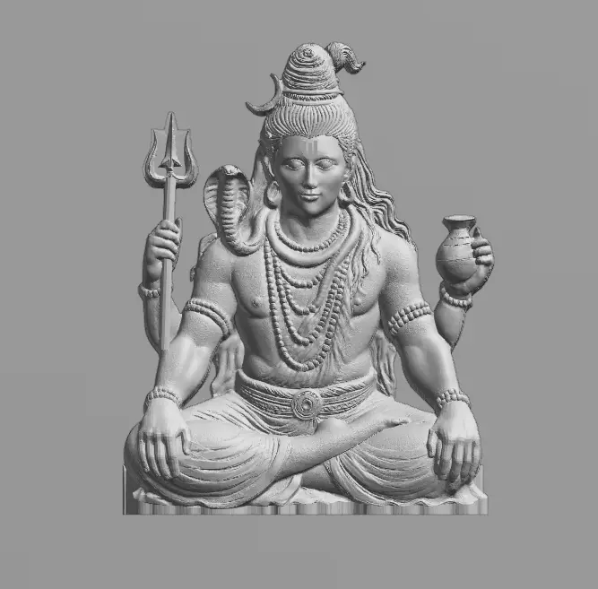 Mahadev Shiva 3D Model  3D print model_6
