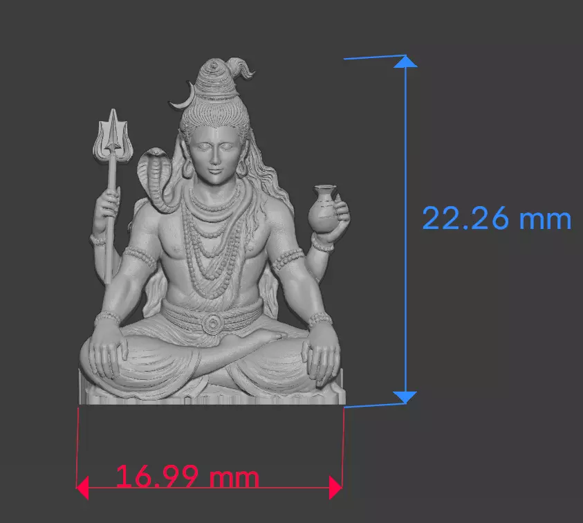Mahadev Shiva 3D Model  3D print model_2