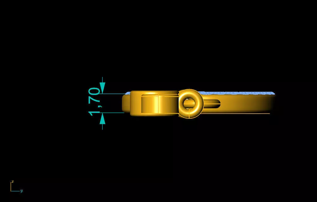 Tennis Racket Pendant 3D print model_4