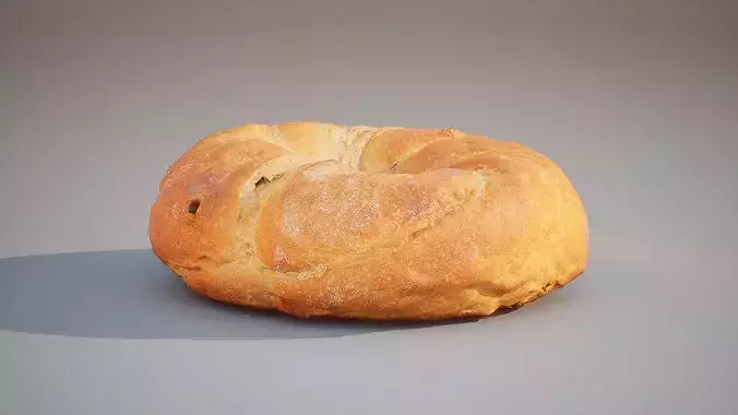 Bagel bread Game ready 5K triangles 4K PBR textures Low-poly 3D model 7