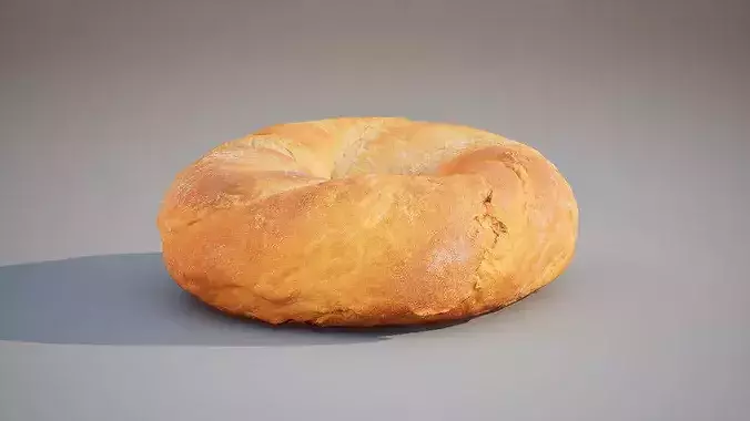 Bagel bread Game ready 5K triangles 4K PBR textures Low-poly 3D model 6