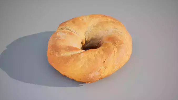 Bagel bread Game ready 5K triangles 4K PBR textures