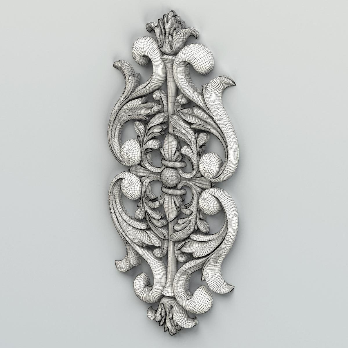 Carved decor central 014 3D model_6