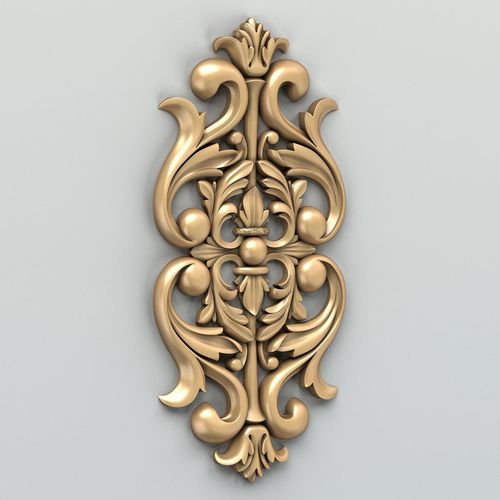 Carved decor central 014 3D model