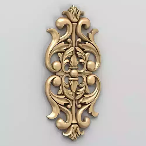 Carved decor central 014 3D model