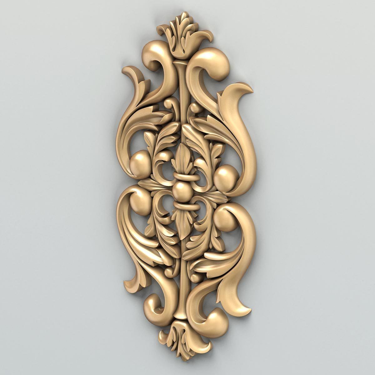Carved decor central 014 3D model_2