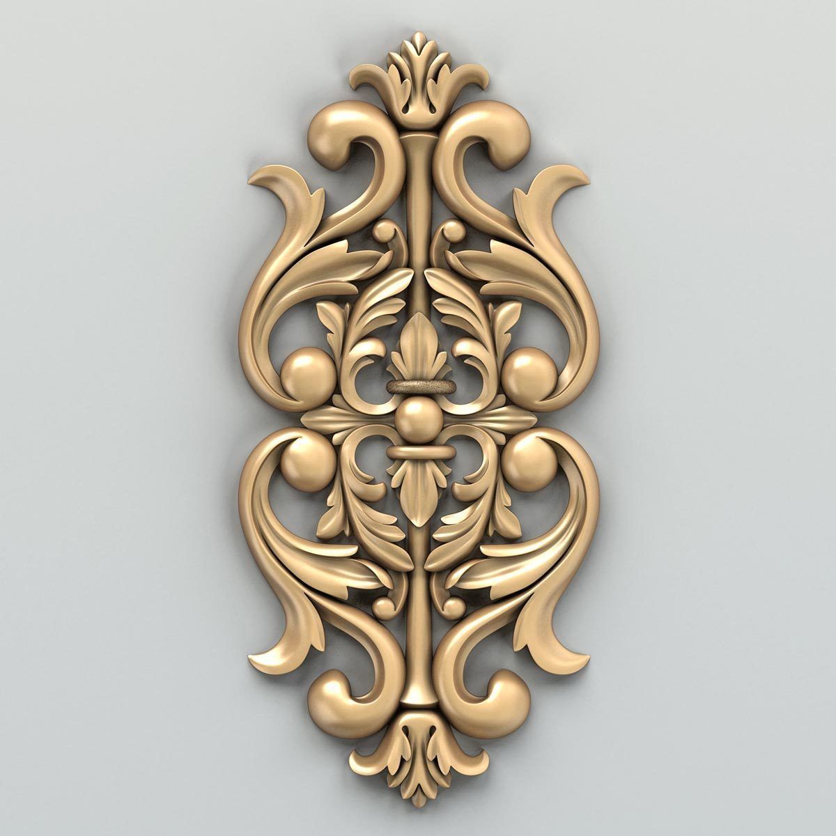 Carved decor central 014 3D model_1