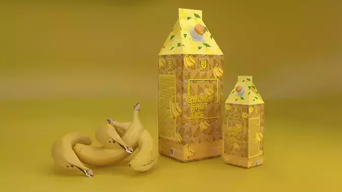 Bananas Low-poly 3D model