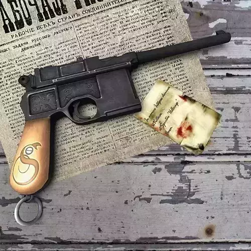 Mauser C96 Low-poly 3D model