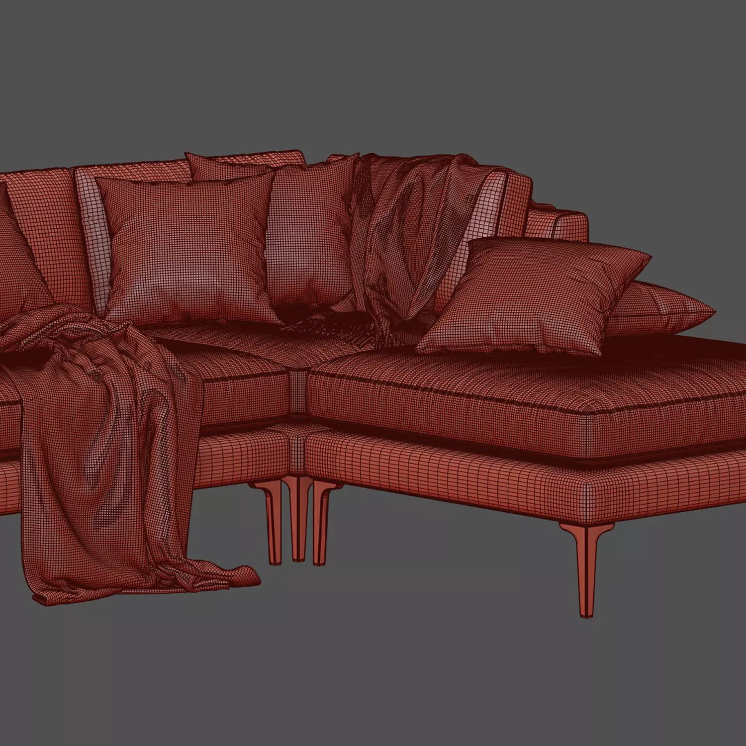 West Elm Andes Sectional Chaise 02 3D model_6