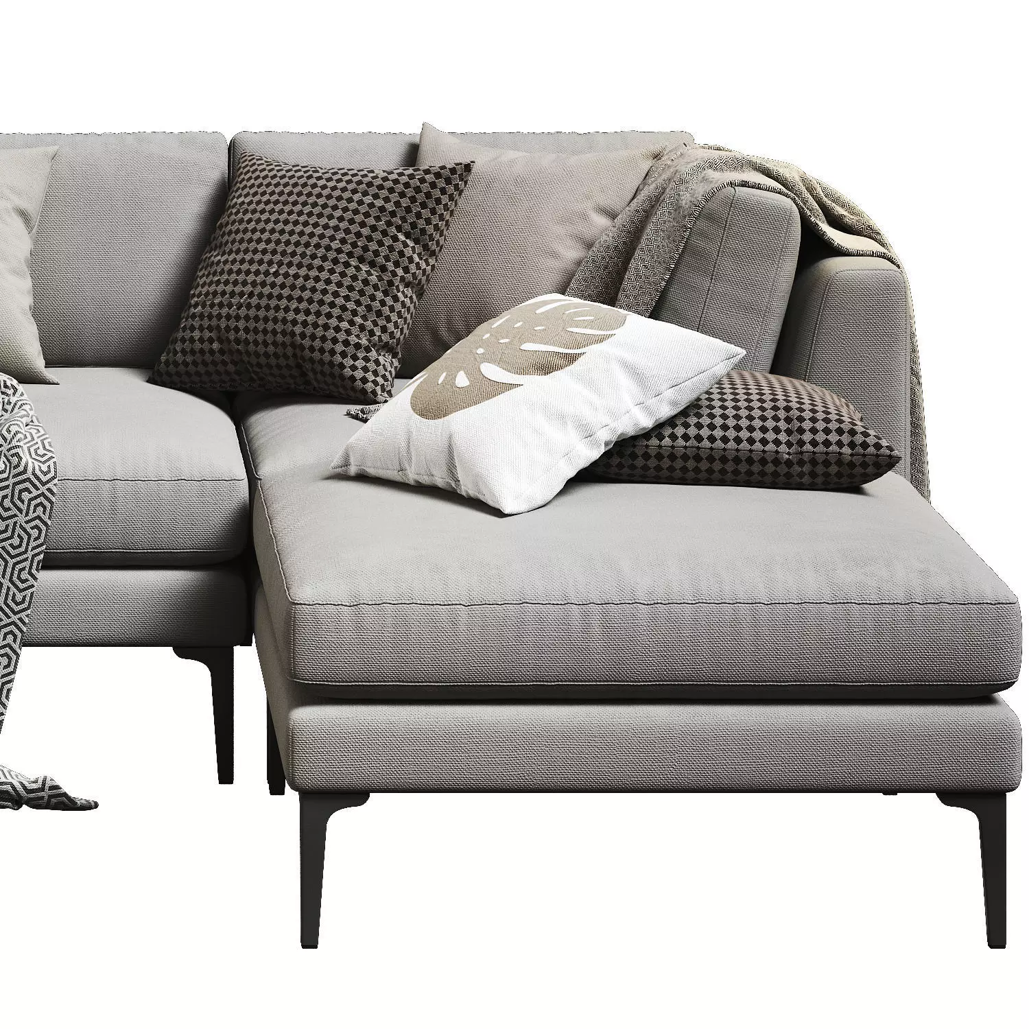 West Elm Andes Sectional Chaise 02 3D model_3