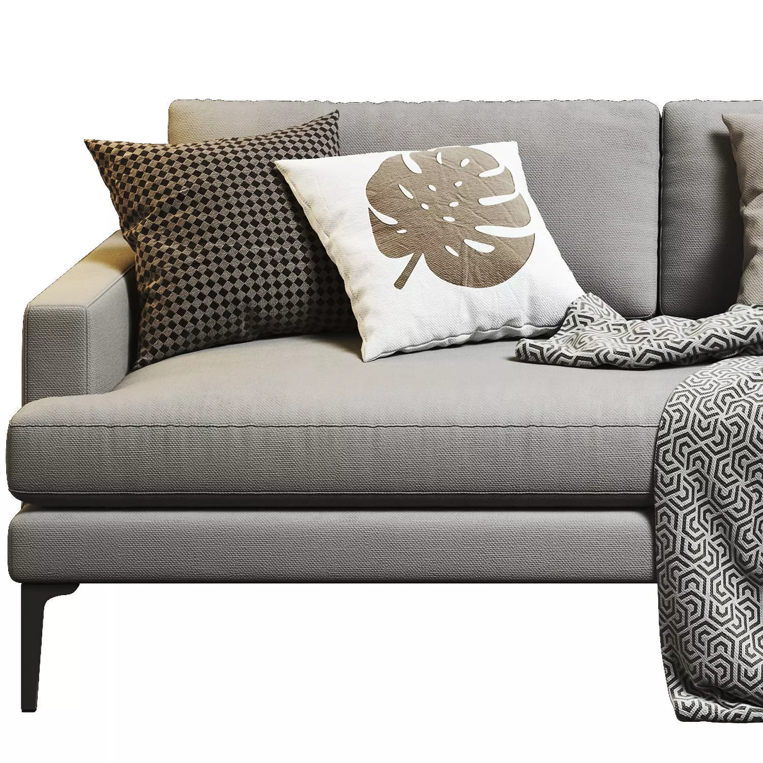 West Elm Andes Sectional Chaise 02 3D model_2