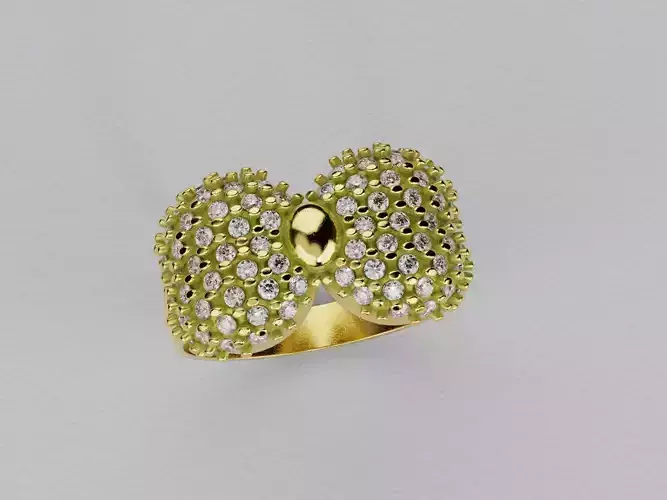 Anillo Corbatin laso monio  - Bowtie Ring 3D print model