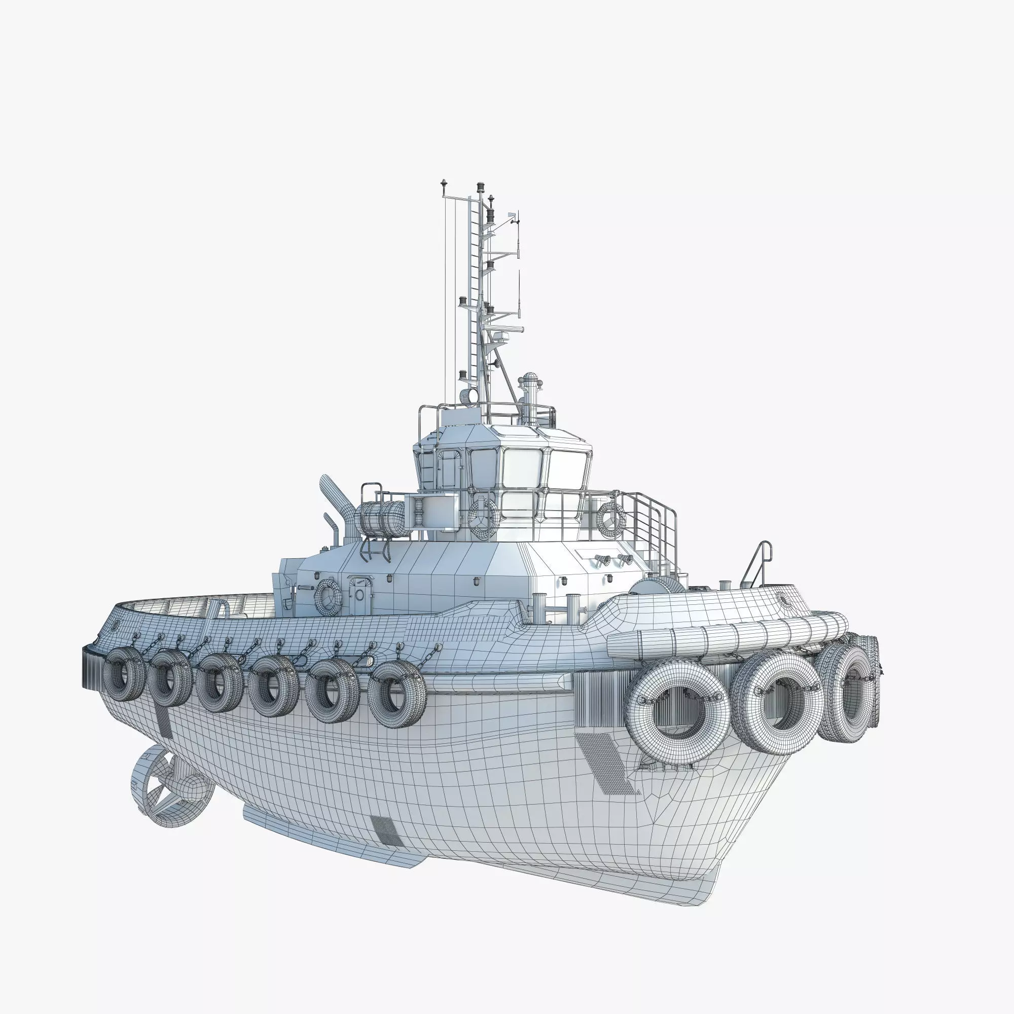 Towing Ship - Detailed 3D Model 3D model_7