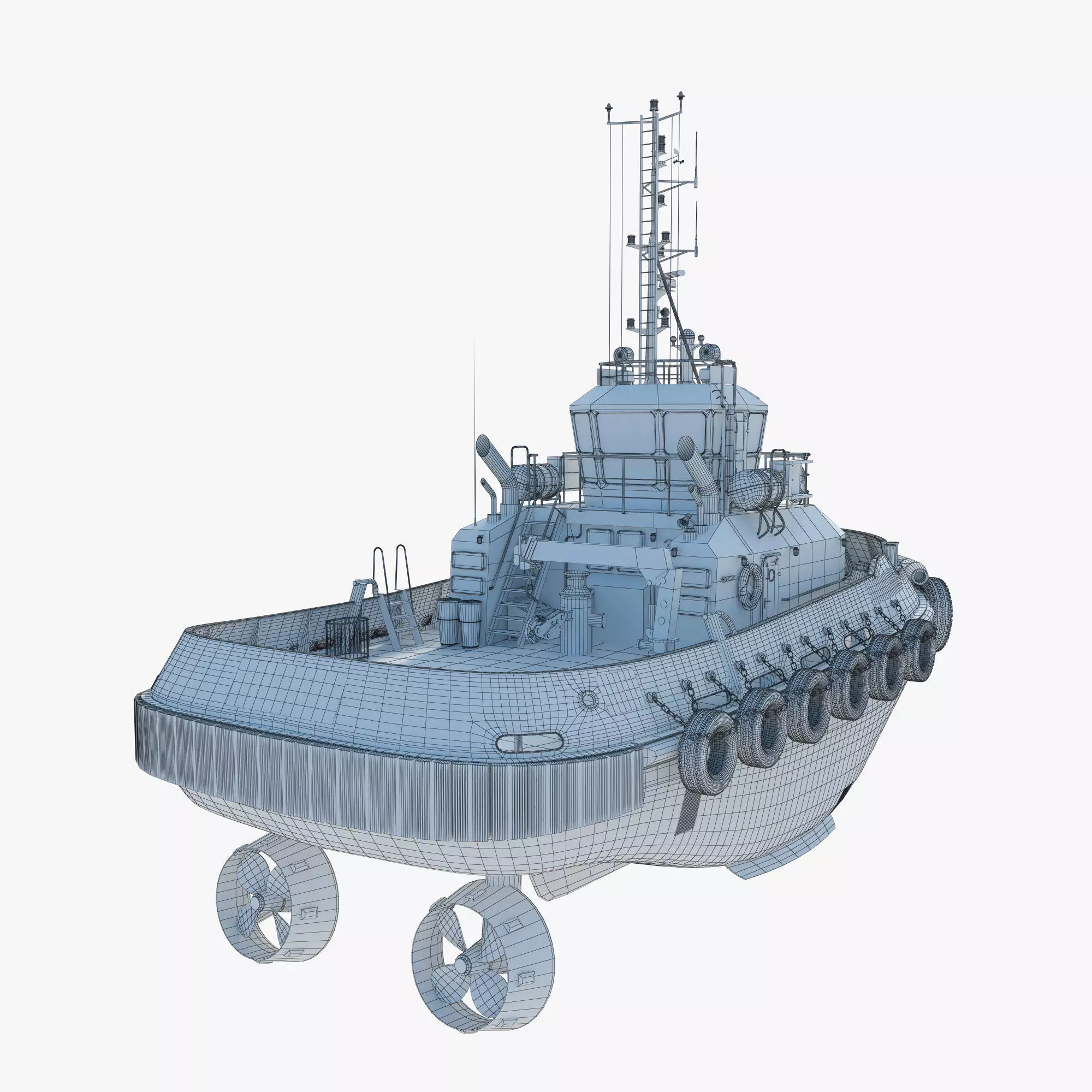 Towing Ship - Detailed 3D Model 3D model_9