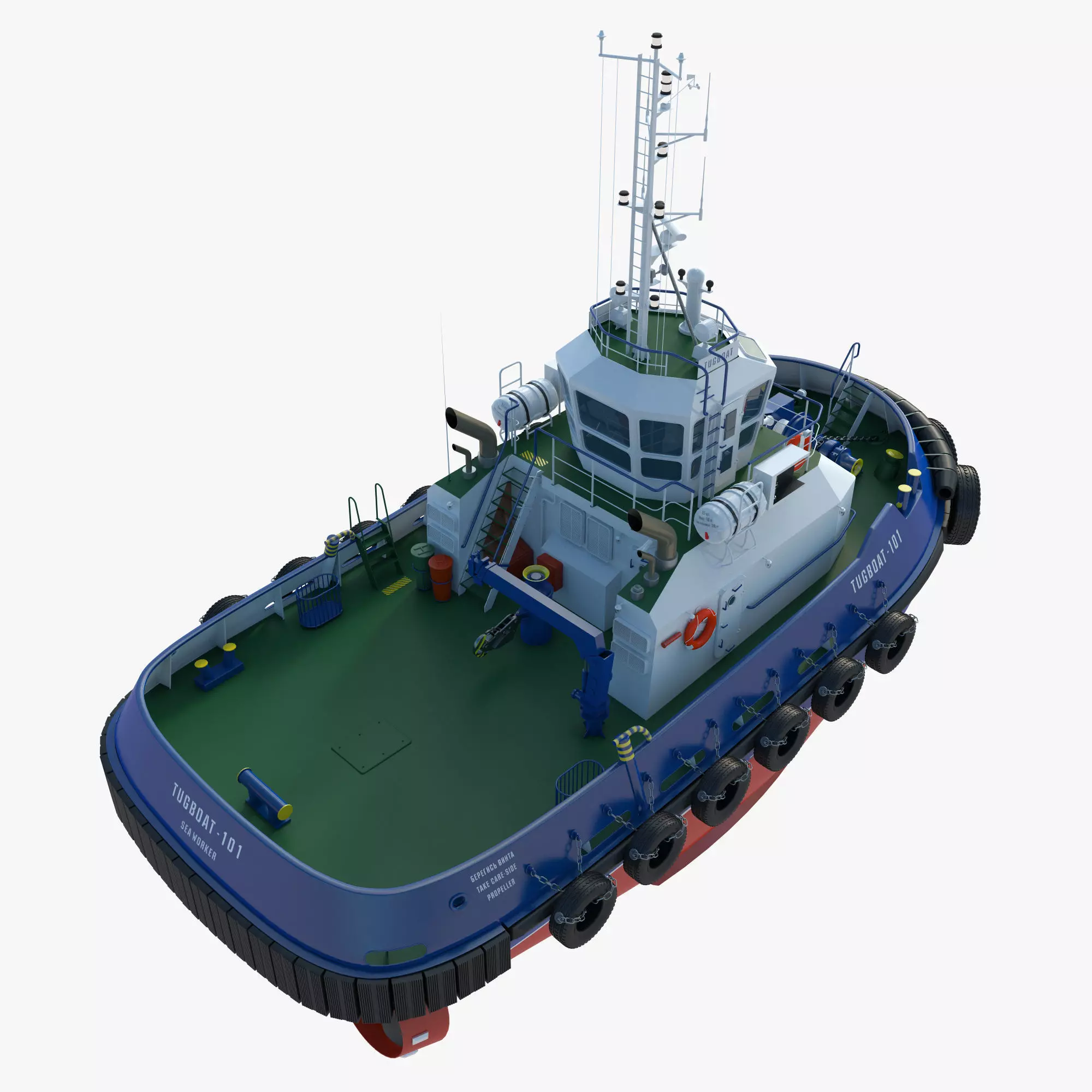 Towing Ship - Detailed 3D Model 3D model_4