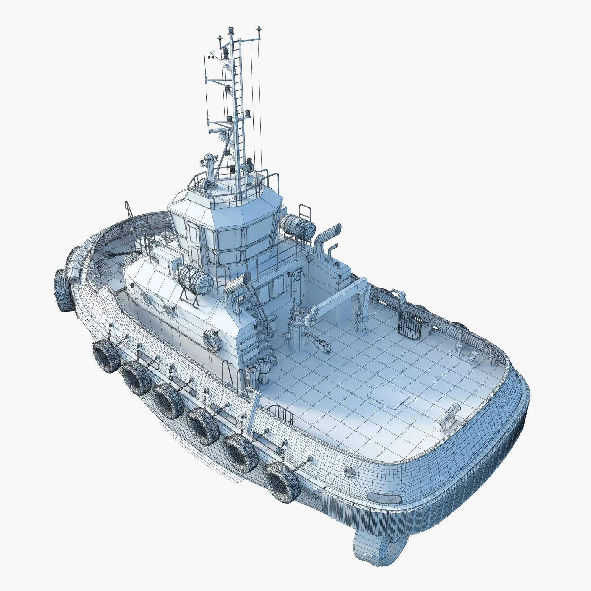 Towing Ship - Detailed 3D Model 3D model_11