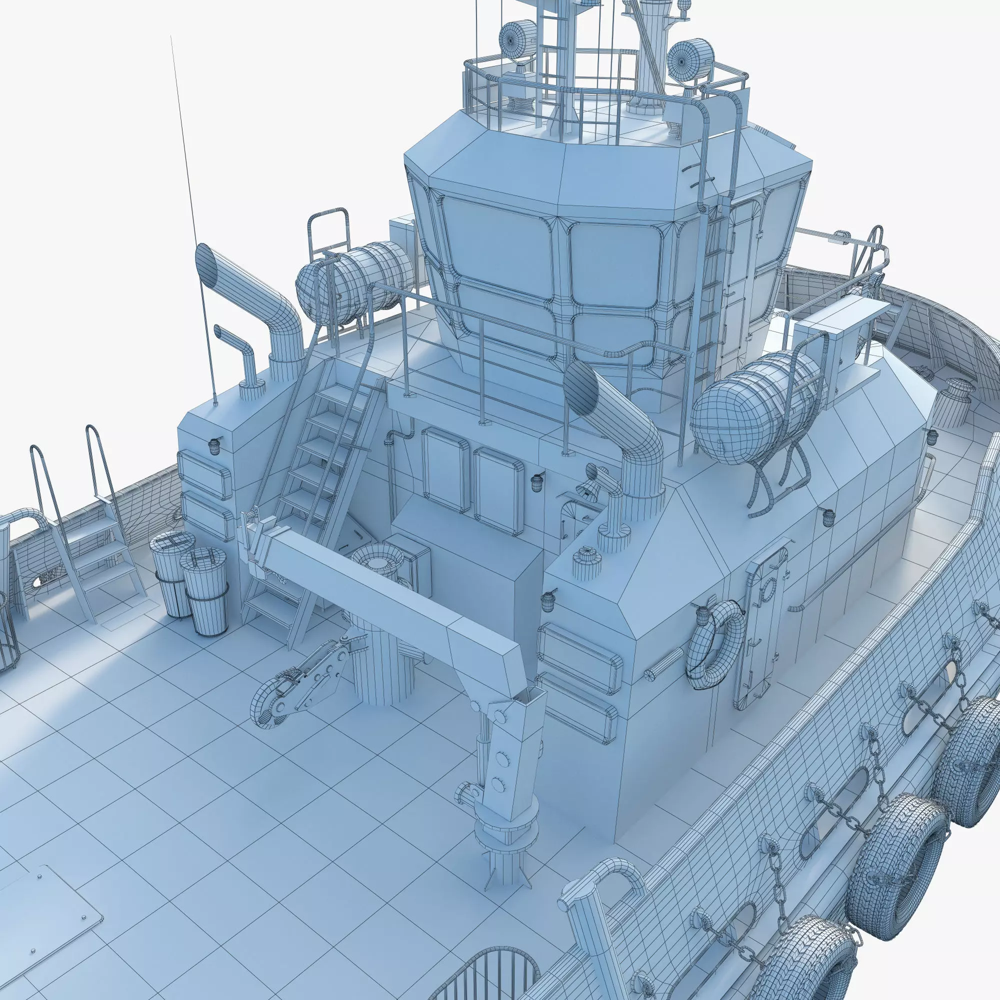 Towing Ship - Detailed 3D Model 3D model_16