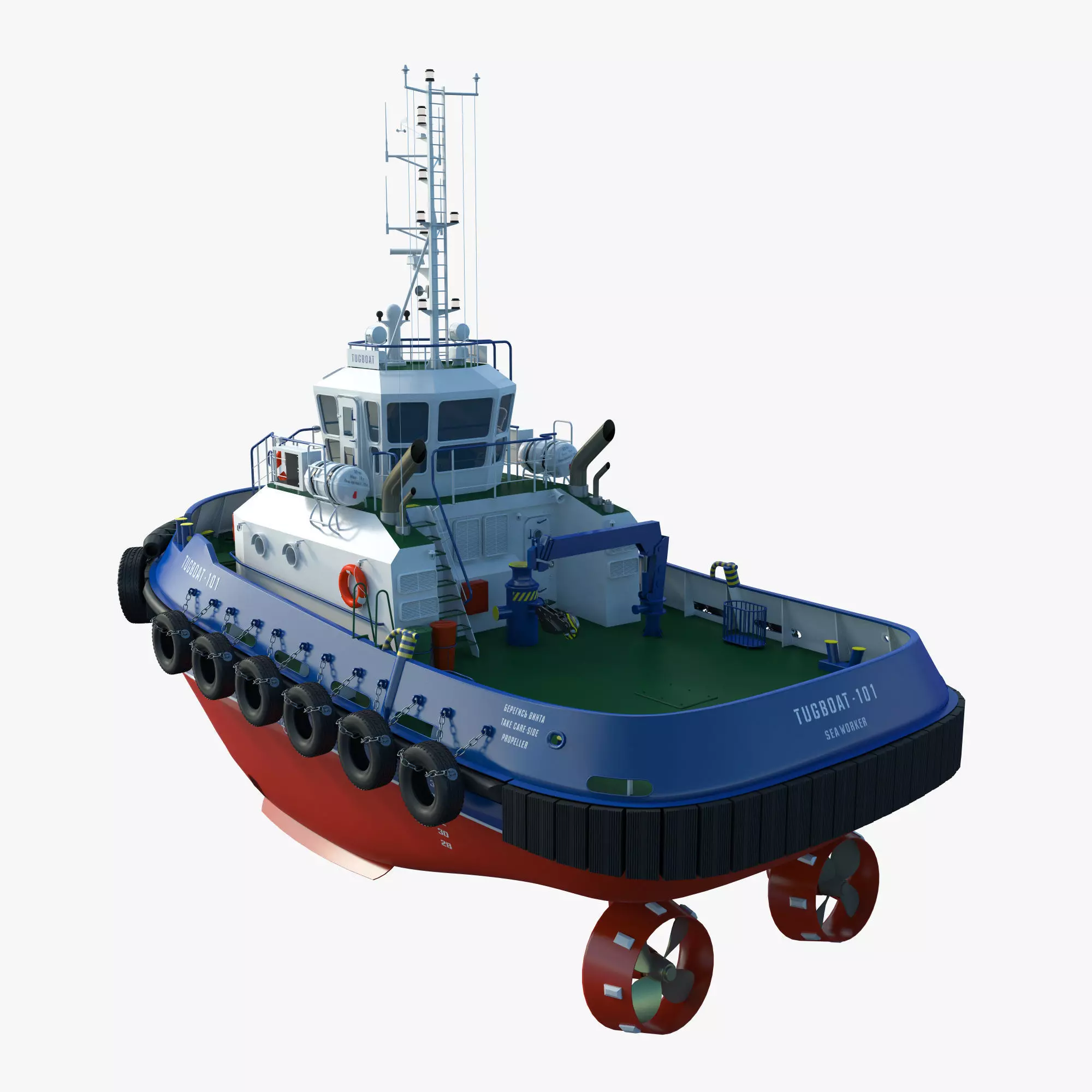 Towing Ship - Detailed 3D Model 3D model_5
