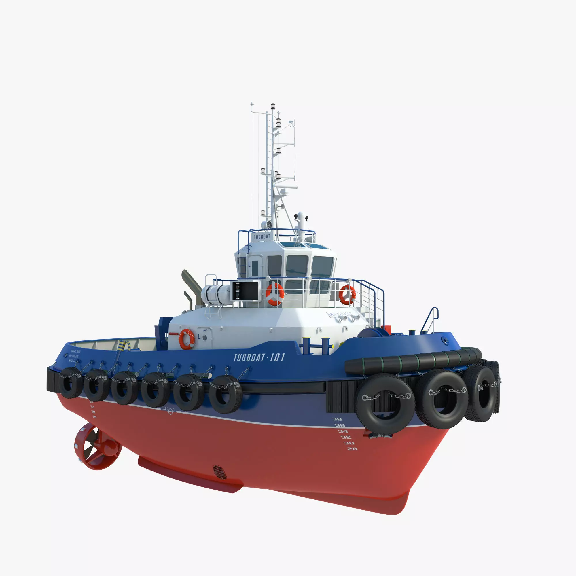 Towing Ship - Detailed 3D Model 3D model_1