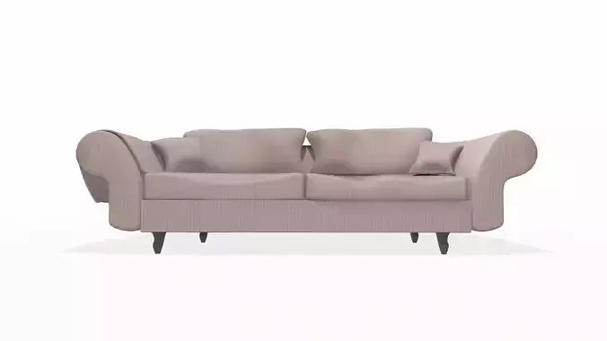 Fabric Sofa PBR Textured Low-poly 3D model